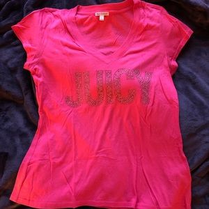 Juicy Couture Rhinestone V- Neck Shirt